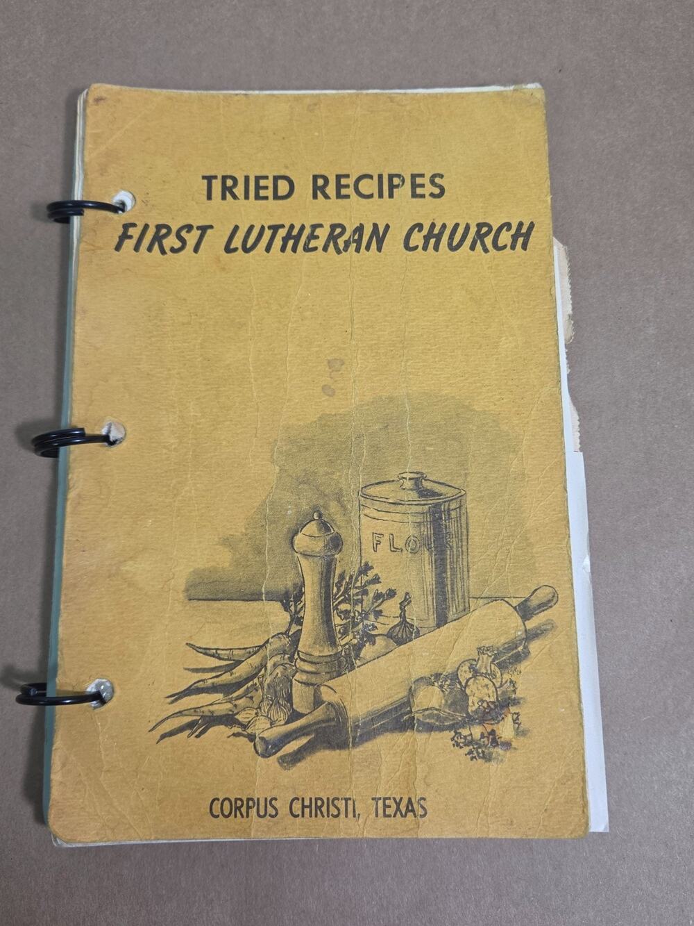 Vintage 1973 First Lutheran Church Corpus Christi TX Cookbook - Tried Recipes